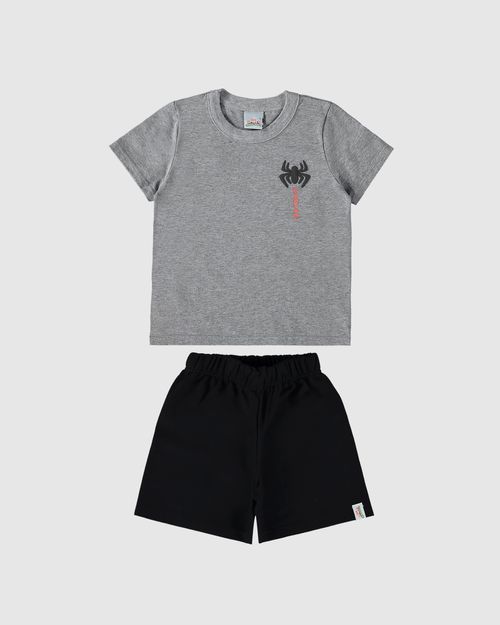 Conjunto Infantil Menino Estampa Frente E Costas Homem-Aranha Malwee Kids