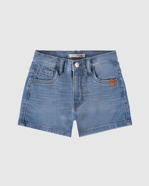 Shorts Infantil Menina Comfort Em Jeans Moletom Malwee Kids