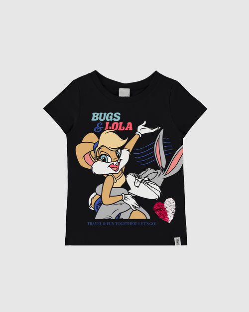 Blusa Infantil Menina Bugs & Lola Looney Tunes Em Algodão Malwee Kids