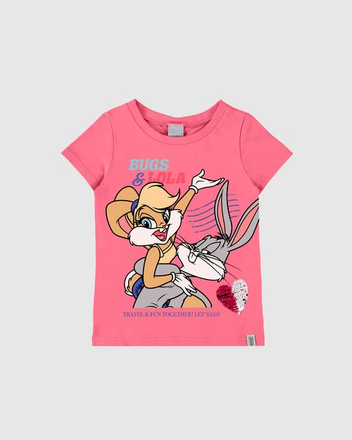 Blusa Infantil Menina Bugs & Lola Looney Tunes Em Algodão Malwee Kids