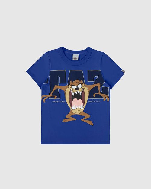 Camiseta Infantil Menino Taz Looney Tunes Em Algodão Malwee Kids