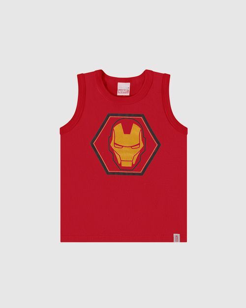 Regata Infantil Menino Iron Man Avengers Em Algodão Malwee Kids