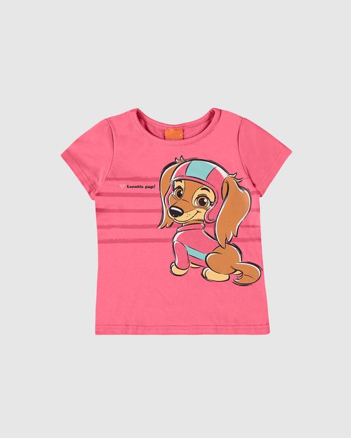 Blusa Infantil Menina Lovable Pup Patrulha Canina Em Algodão Malwee Kids