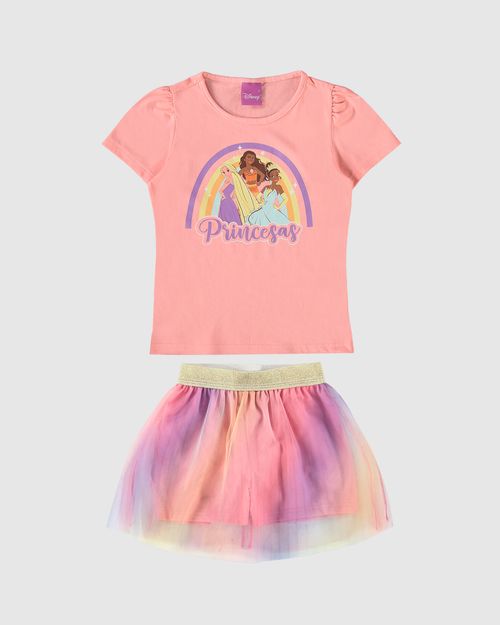 Pijama Infantil Menina Princesas Disney Em Algodão E Tule Malwee Kids