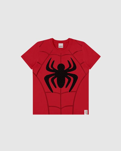 Camiseta Infantil Menino Manga Curta Homem-Aranha Em Algodão Malwee Kids