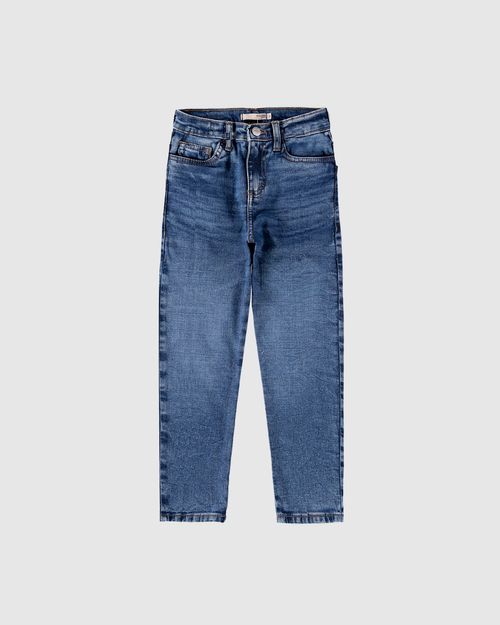 Calça Infantil Menino Slim Cintura Média Em Jeans Moletom Malwee Kids