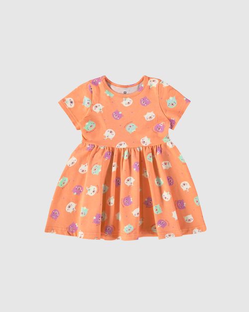Vestido Infantil Rodado Em Algodão Malwee Kids