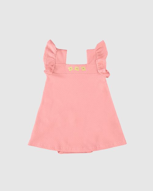 Vestido Infantil Evasê Estampa + Glitter Em Malha Texturizada Malwee Kids