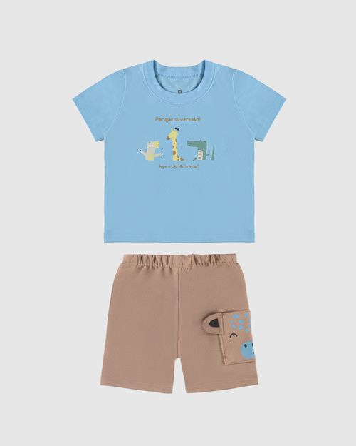 Conjunto Infantil Menino Parque Divertido Em Algodão Malwee Kids