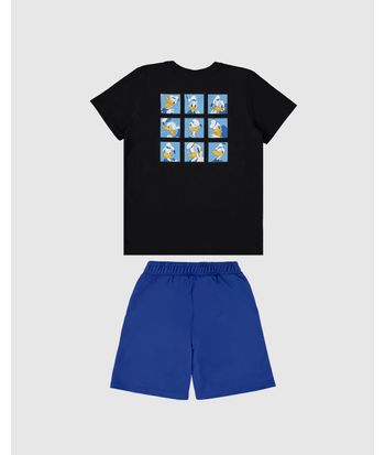 Conjunto Infantil Menino Estampa Frente E Costas Pato Donald Malwee Kids