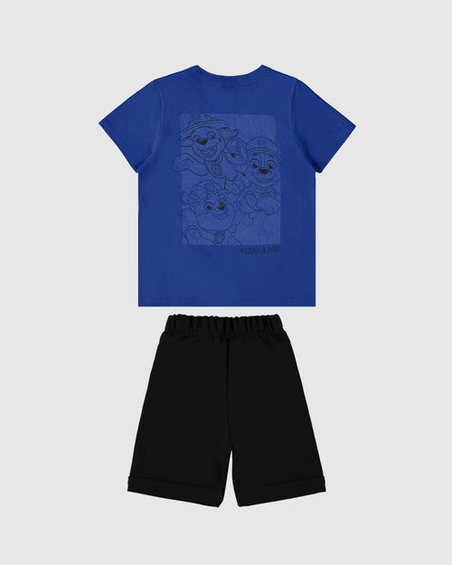 Conjunto Infantil Menino Estampa Frente E Costas Patrulha Canina Malwee Kids