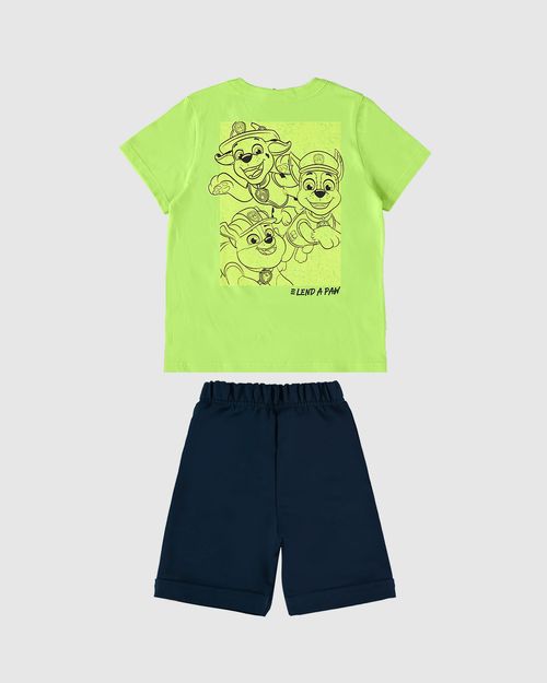 Conjunto Infantil Menino Estampa Frente E Costas Patrulha Canina Malwee Kids