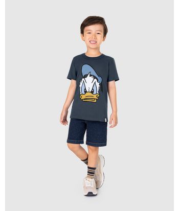Camiseta Infantil Menino Manga Curta Pato Donald Em Algodão Malwee Kids