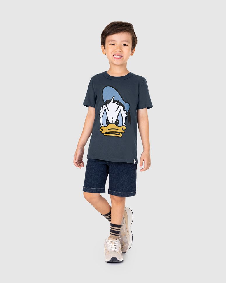 Camiseta Infantil Menino Manga Curta Pato Donald Em Algodão Malwee Kids
