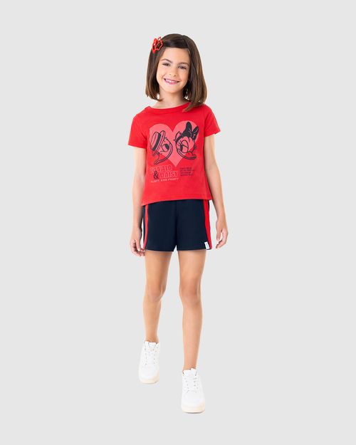 Conjunto Infantil Menina Donald & Margarida Em Algodão Malwee Kids