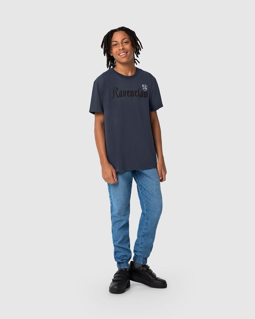 Camiseta Menino Corvinal Harry Potter Em Algodão Malwee Kids