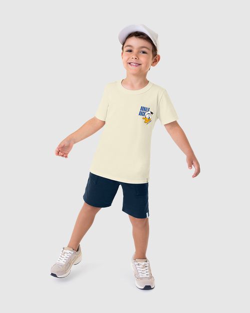 Conjunto Infantil Menino Estampa Frente E Costas Pato Donald Malwee Kids