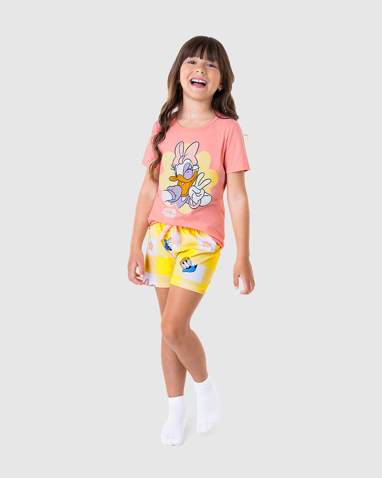 Pijama Infantil Menina See You Tomorrow Pato Donald Em Algodão Malwee Kids