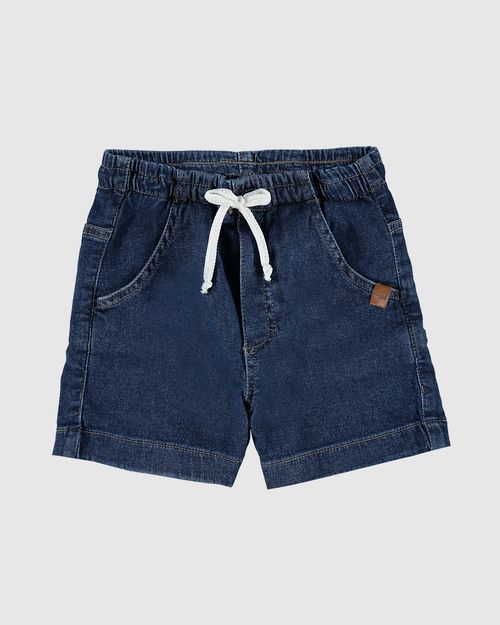 Shorts Infantil Menina Com Cadarço Em Jeans Moletom Malwee Kids