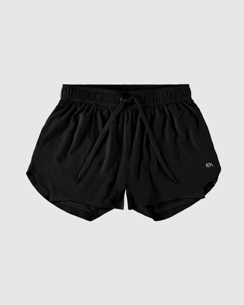 Shorts Duplo Feminino Cadarço Frontal Em Tafetá  - ENFIM