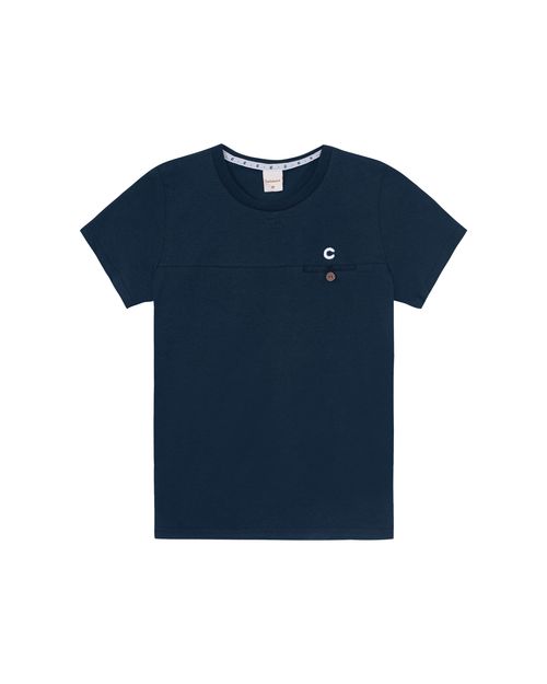 Camiseta Menino Botão No Peitoral Em Algodão Carinhoso