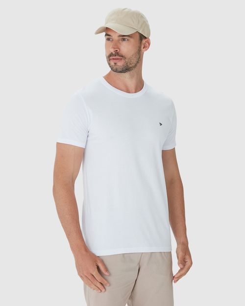 Camiseta Básica Masculina Slim Em Algodão