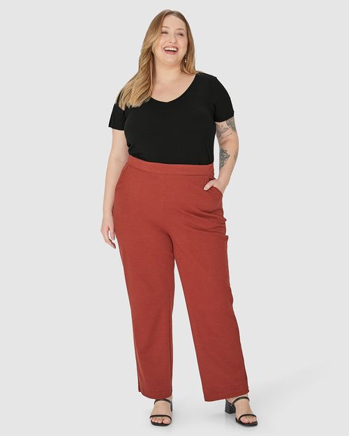 Blusa Básica Feminina Plus Size Barra Mullet Em Viscose Stretch