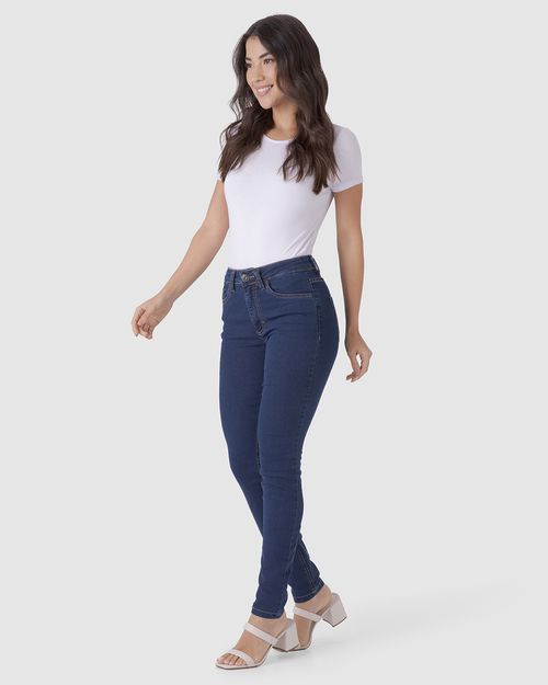 Calça Feminina Skinny Cintura Média Em Flex Jeans