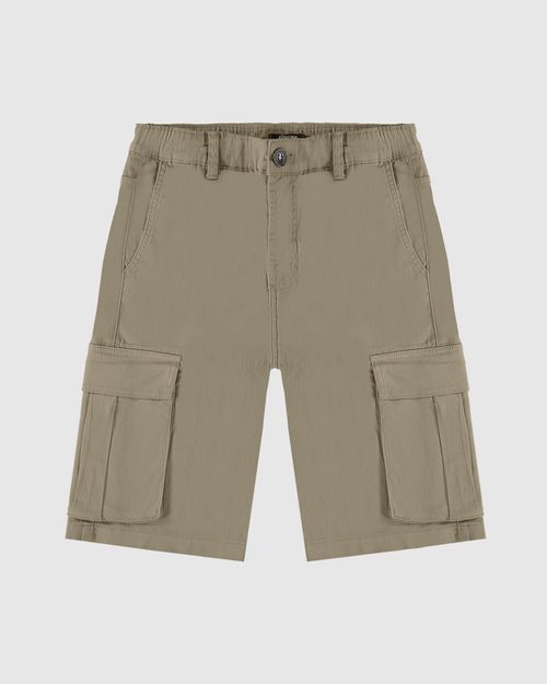 Bermuda Chino Masculina Cargo Em Sarja Com Elastano - ENFIM