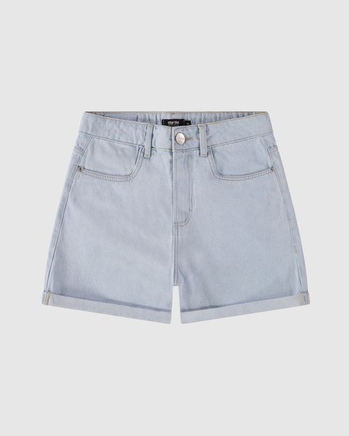 Shorts Feminino Mom Bolso Funcional Em Jeans 100% Algodão - ENFIM