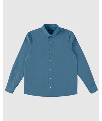 Camisa Masculina Manga longa Em Algodão Com Linho - ENFIM