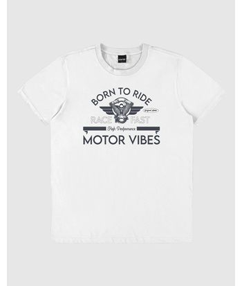 Camiseta Masculina Born To Ride Motor Vibes Em Algodão - ENFIM
