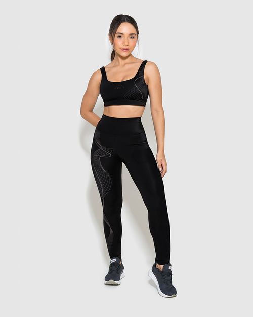 Top Regata Esportivo Estampa Refletiva TECNOLOGIA LYCRA® BLACK - ENFIM