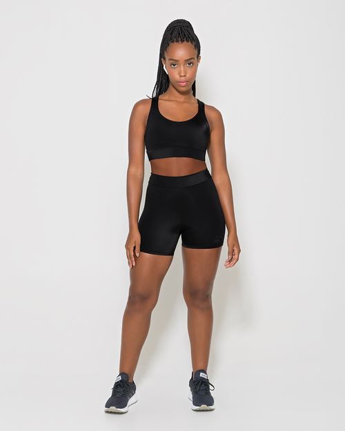 Shorts Justo Feminino Tecnologia Lycra® Black - ENFIM