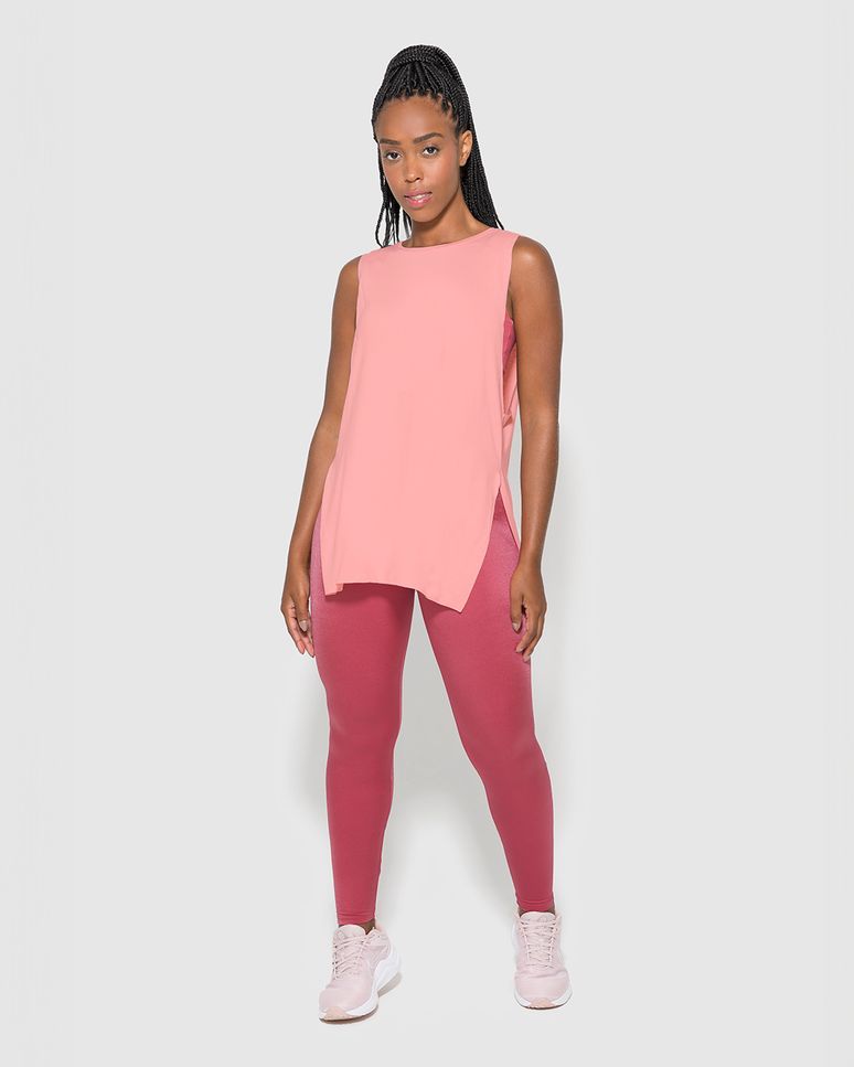 Calça Legging Feminina Bolso Costas Malha Brilho Com Proteção UV50+ - ENFIM