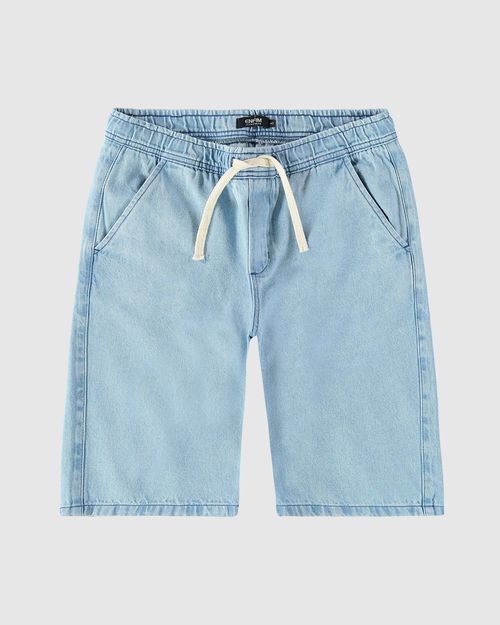 Bermuda Chino Masculina Cós Elástico Em Jeans 100% Algodão - ENFIM
