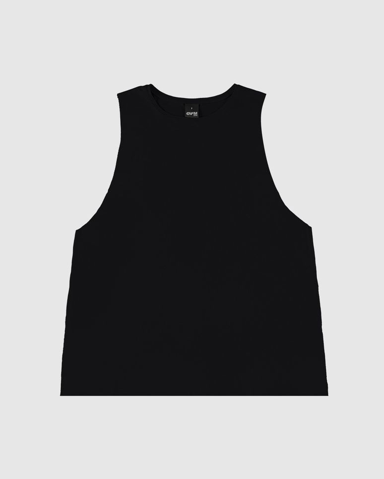 Regata Feminina Alongada Fenda Lateral Em Viscose Stretch - ENFIM