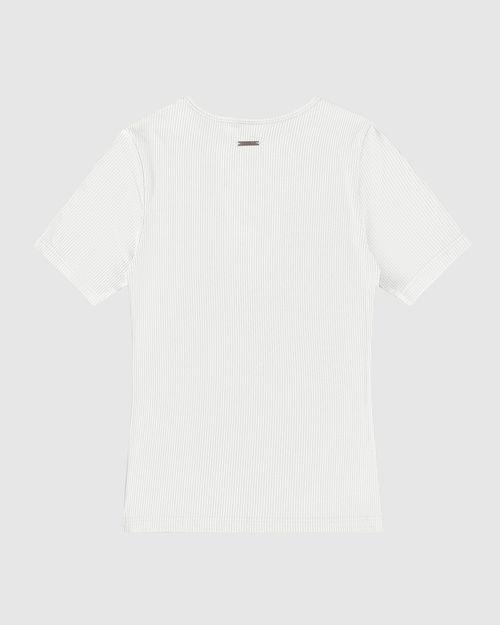 Blusa Feminina Decote Com Detalhe Vazado Malha Canelada De Viscose - ENFIM