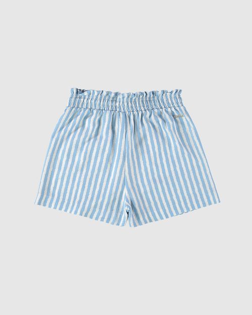 Shorts Feminino Clochard Listrado Bolso Frontal Em Viscose - ENFIM