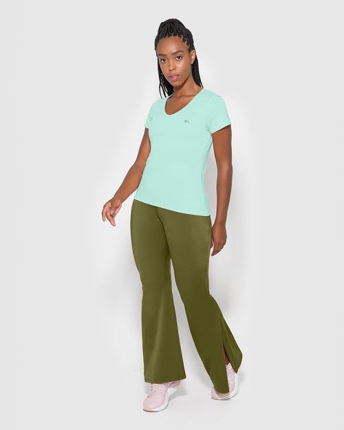 Blusa Slim Feminina Manga Curta Em Viscose Stretch - ENFIM