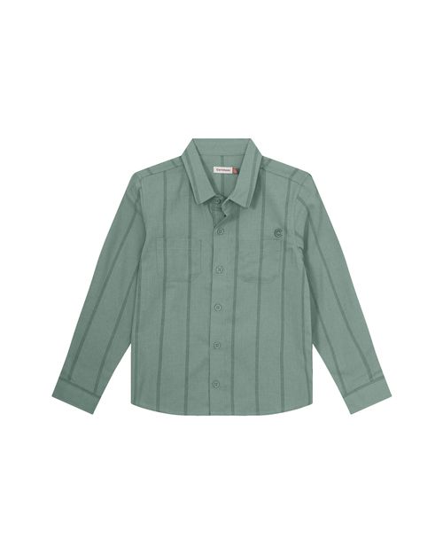 Camisa Menino Manga Longa Listrada Em Algodão - Carinhoso