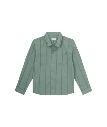 Camisa Menino Manga Longa Listrada Em Algodão - Carinhoso