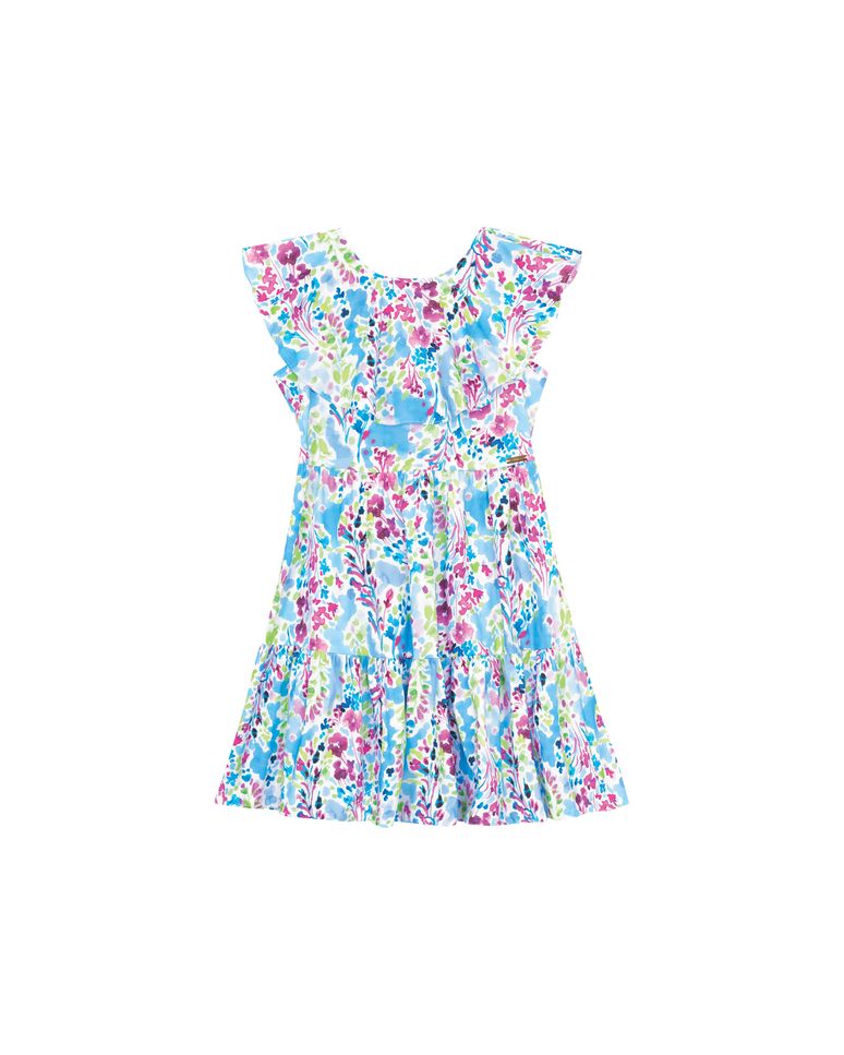 Vestido Menina Estampa Floral Em Algodão Com Elastano - Carinhoso