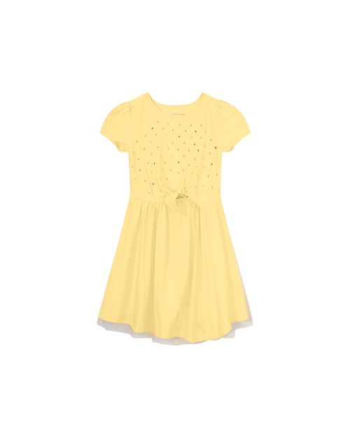 Vestido Menina Aplicação Lantejoula Em Algodão E Tule - Carinhoso
