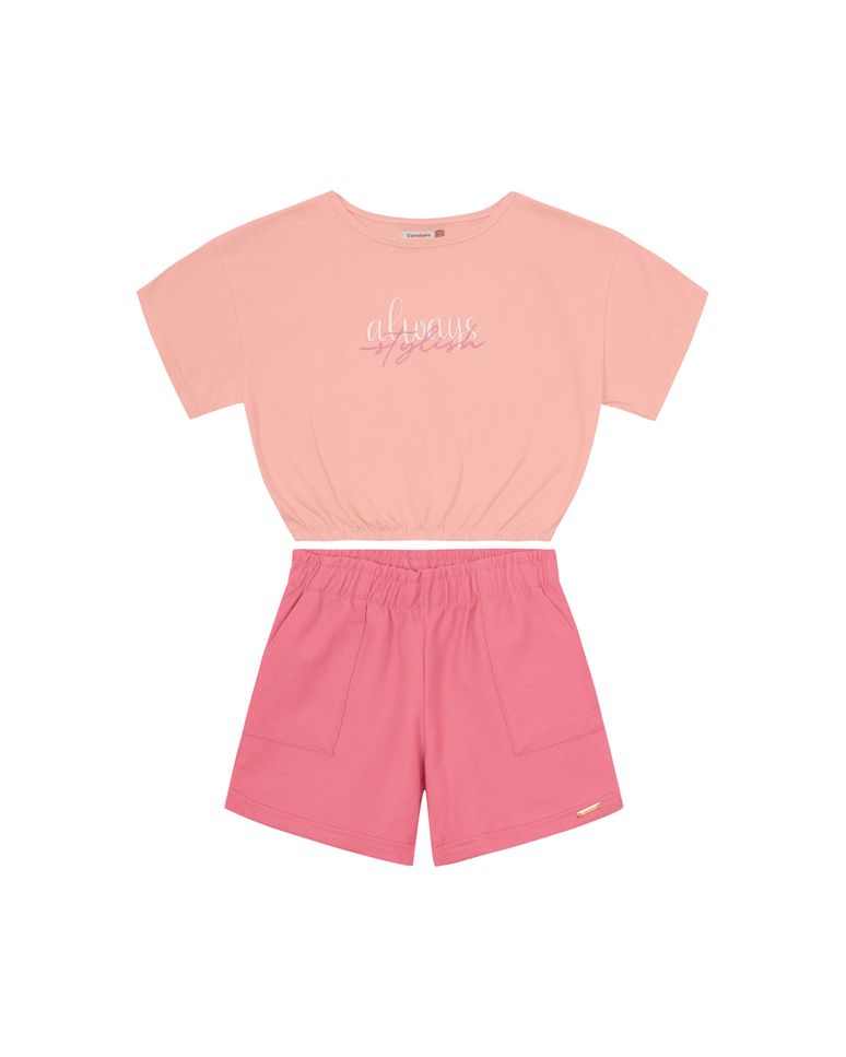 Conjunto Menina Always Stylish Em Algodão - Carinhoso