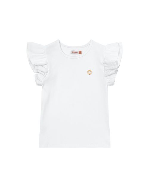 Blusa Menina Manga Babado Em Ribana - Carinhoso