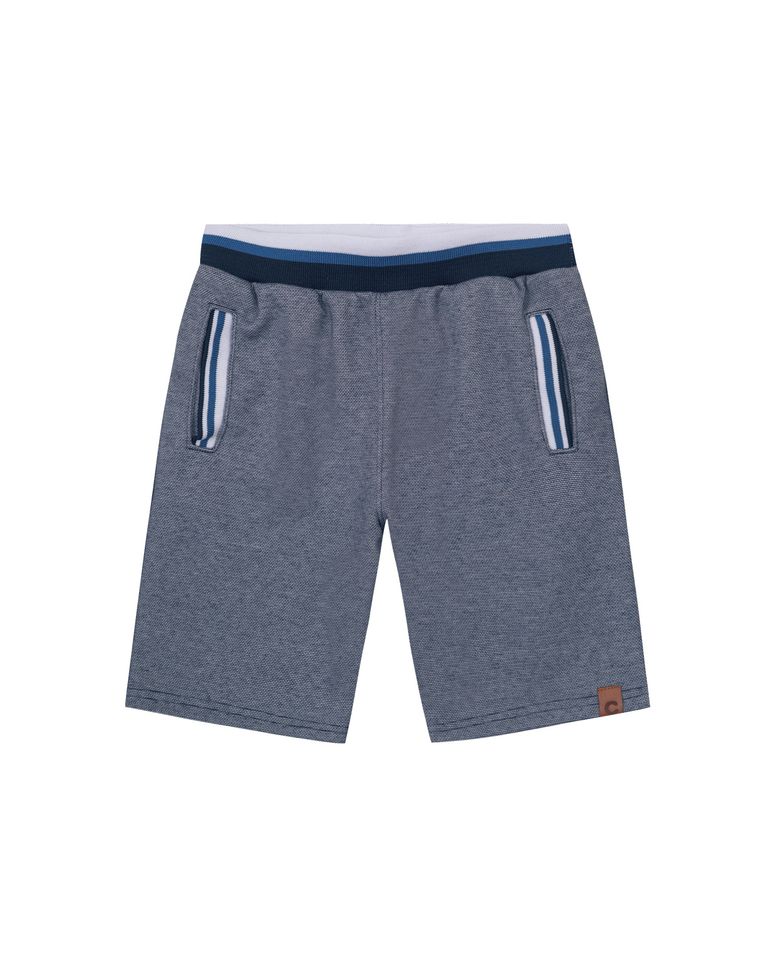 Bermuda Menino Detalhe Retilínea Em Moletom Piquet - Carinhoso