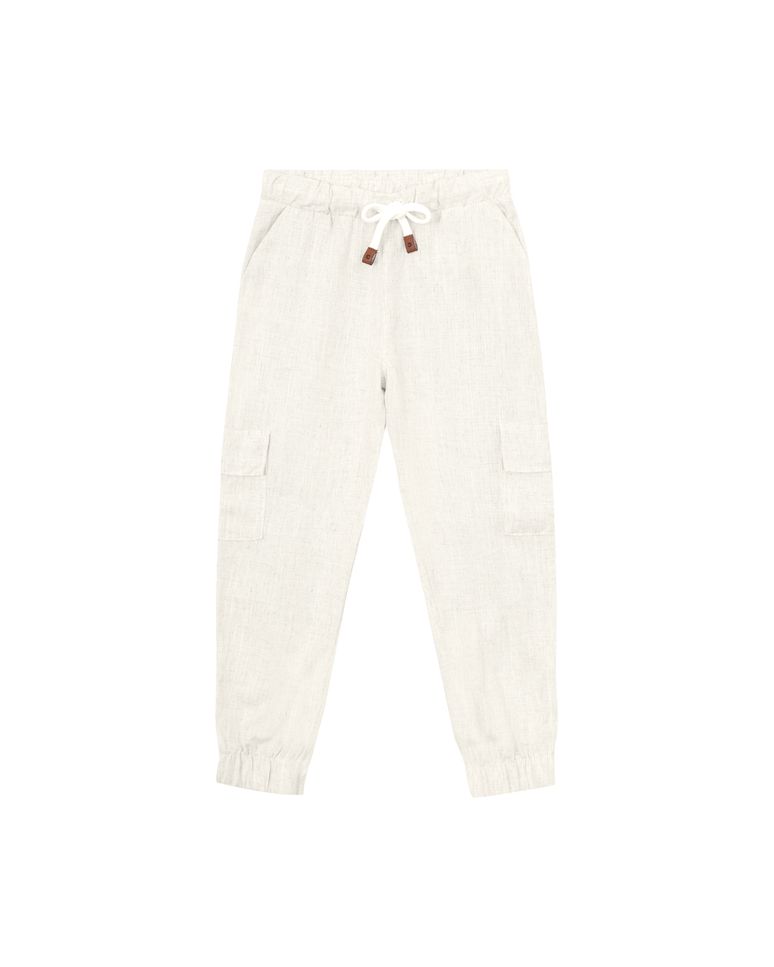 Calça Menino Jogger Cargo Em Viscolinho Texturizado - Carinhoso