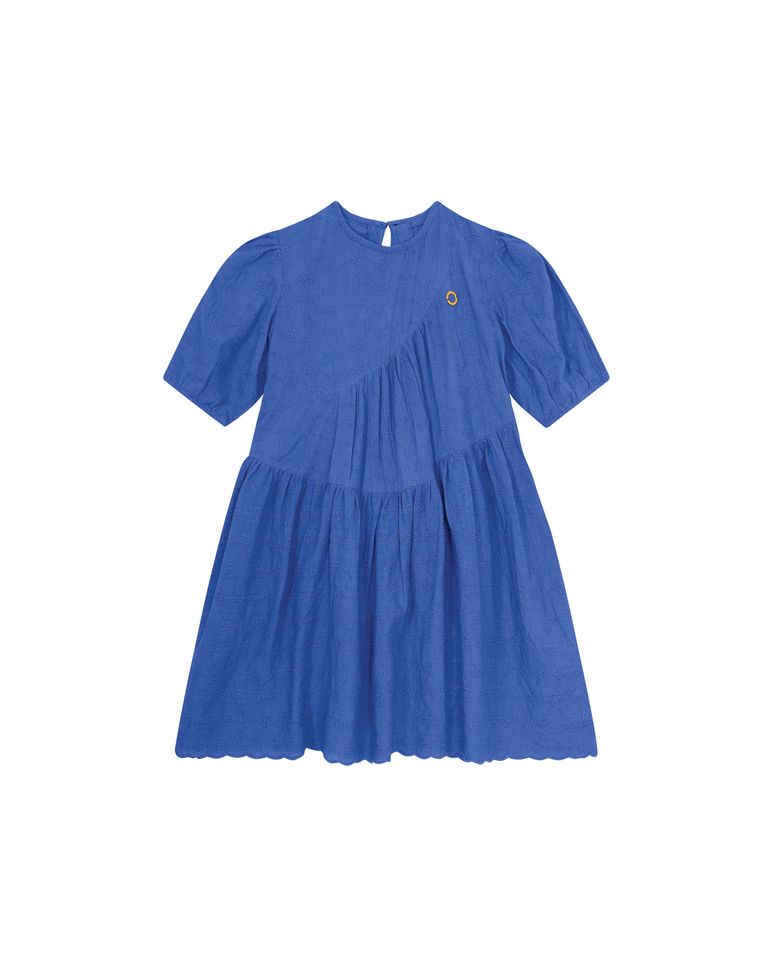 Vestido Menina Com Babados Em Laise De Algodão - Carinhoso