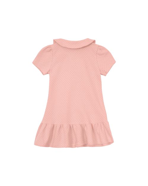 Vestido Polo Menina Com Bordado Em Piquet Losango - Carinhoso